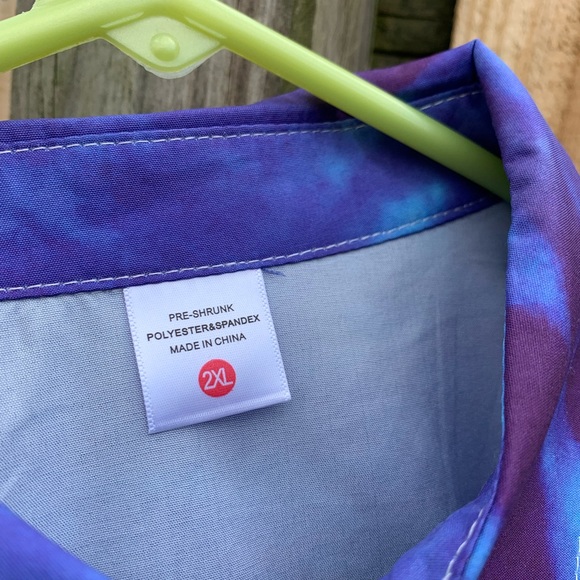 Shark Shirt Button Down Short Sleeve Mens 2X - Picture 9 of 10